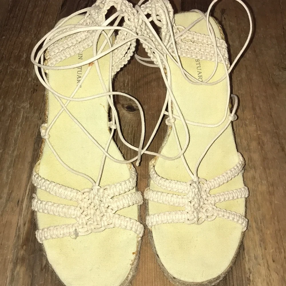 Colin Stuart macrame ankle wrap wedges 9